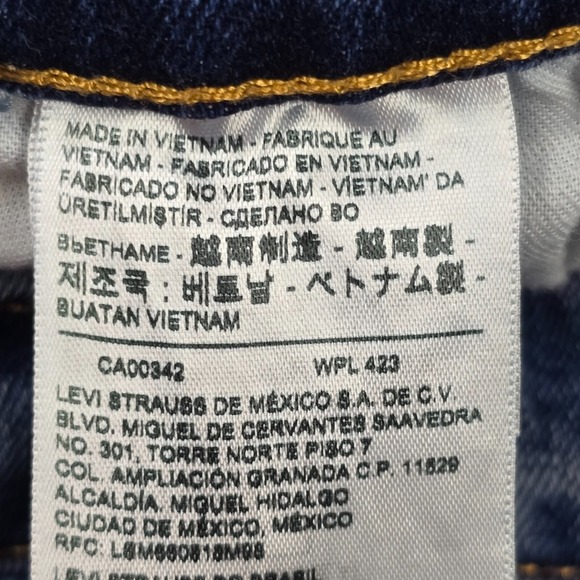 Levis 512 Jeans Mens 32x34 (Fits 30x32) Blue Slim Taper Fit Stretch Denim Modern - Picture 3 of 12